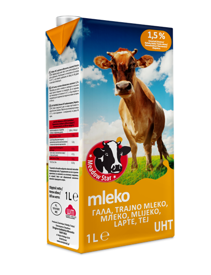 UHT Milk 1,5% 1L Meadow Star