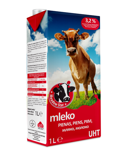 UHT Milk 3,2% 1L Meadow Star