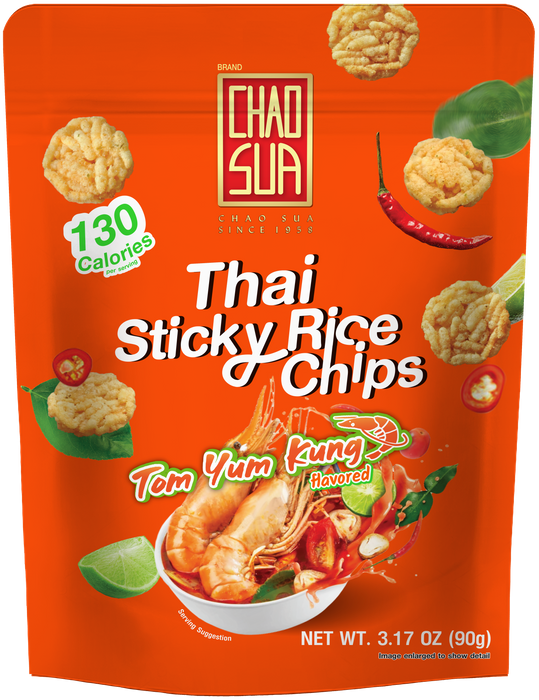 THAI STICKY RICE CHIPS TOM YUM KUNG CHAO SUA BRAND
