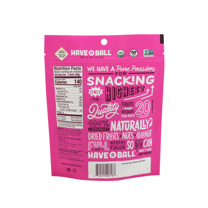 ORGANIC CHERRY & HAZELNUT BALLS