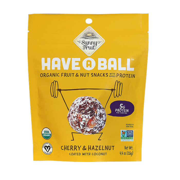 ORGANIC CHERRY & HAZELNUT BALLS W/ ADDED PROTEIN