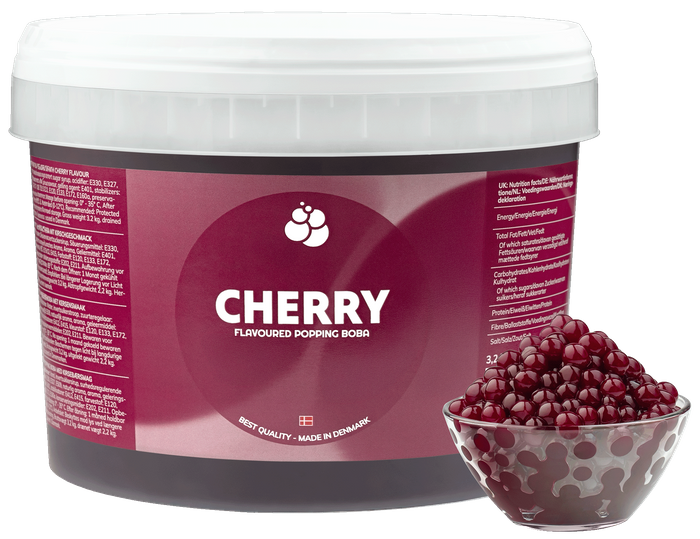 Cherry Popping Boba for bubble tea & food production