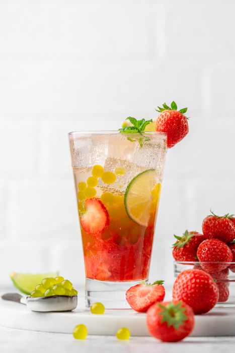 Lime Popping Boba for bubble tea & food production