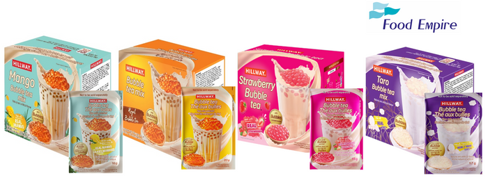 Hillway Bubble Tea - Royal, Mango, Strawberry & Taro