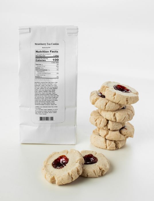 Strawberry Tea Cookies (Gluten Free, Vegan, Soy Free)