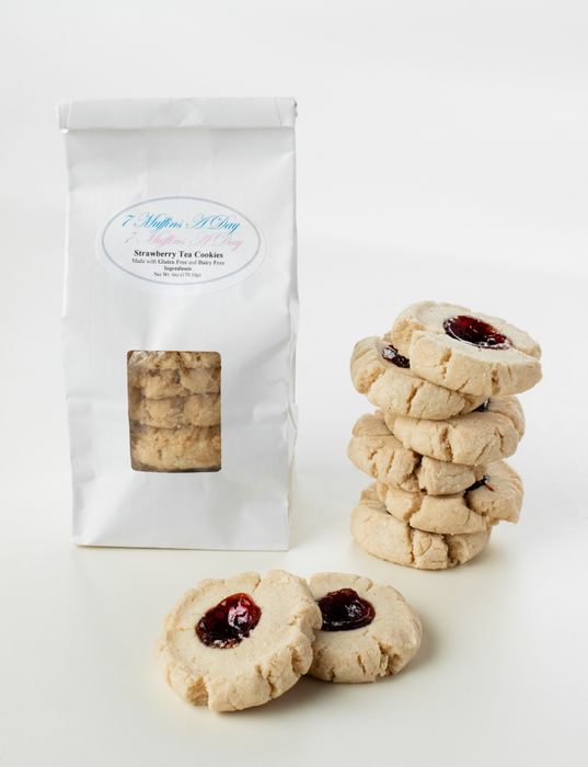 Strawberry Tea Cookies (Gluten Free, Vegan, Soy Free)
