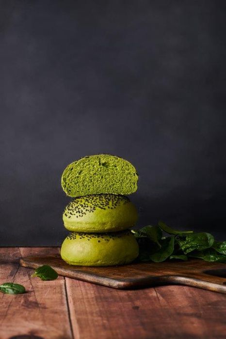 Spinach Brioche Bun