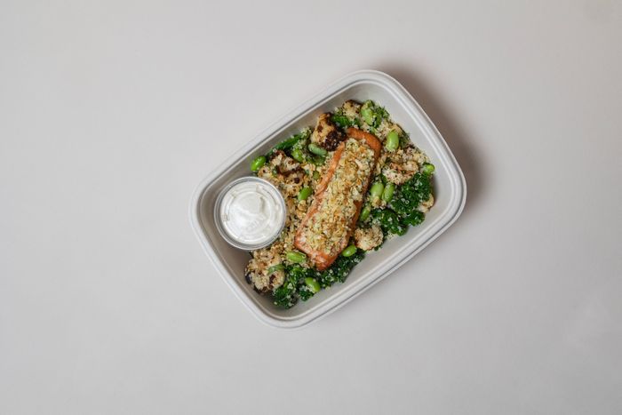 Tahini Salmon with Quinoa