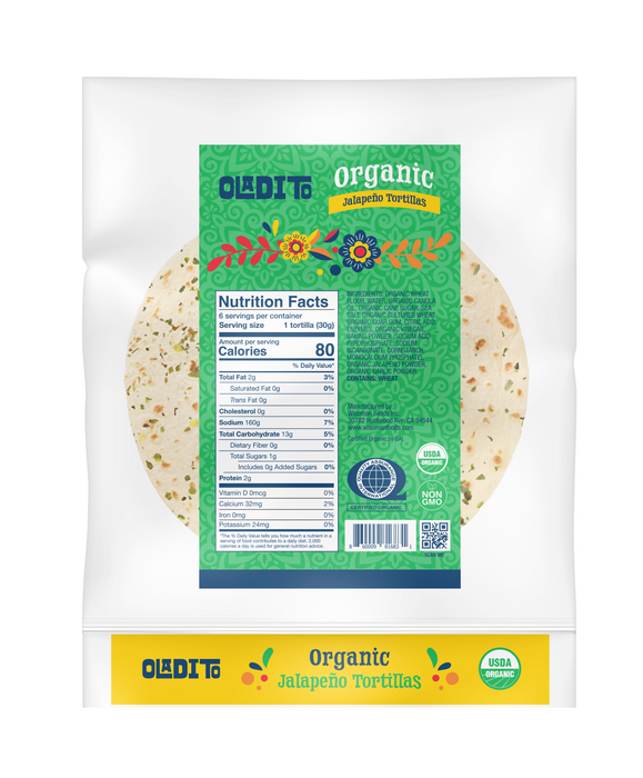 Oladito Organic Jalapeño Tortillas