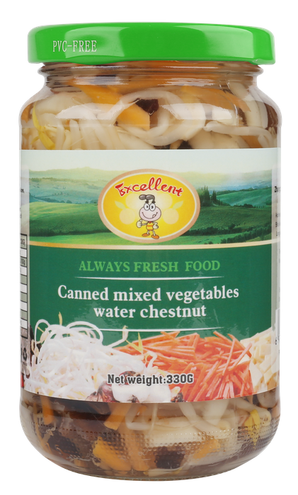 Canned mixed vegetables water chestnut