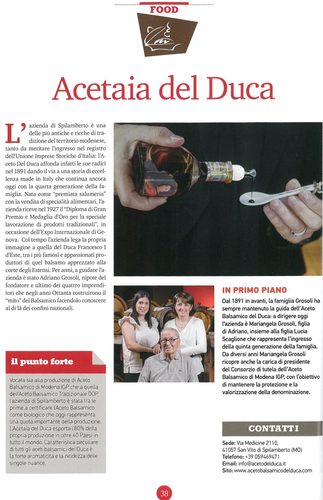 Aceto Balsamico del Duca on Forbes