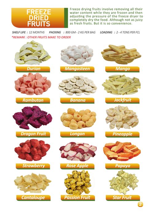 Freeze Dried Fruits Organic Products