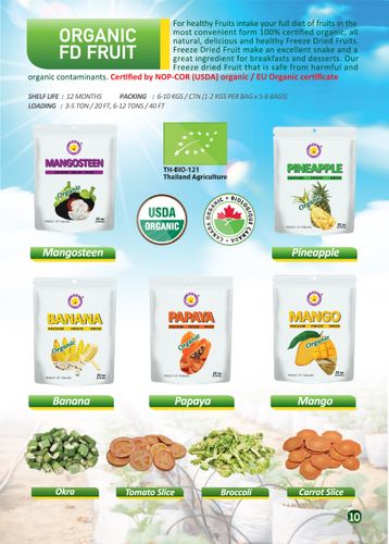 Freeze Dried Fruits Organic Products