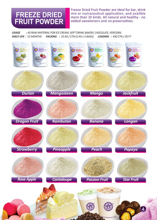 Freeze Dried Fruits and Vegetables Powder