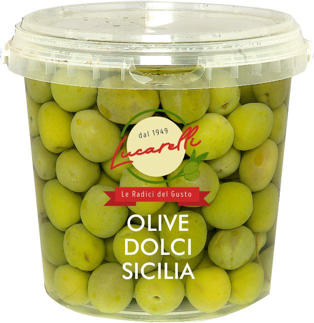 Castelvetrano sweet green olives in brine - bag 200g / bucket 900g