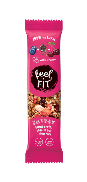 feel FIT Energy bar: almonds, cranberries, pumpkin seeds