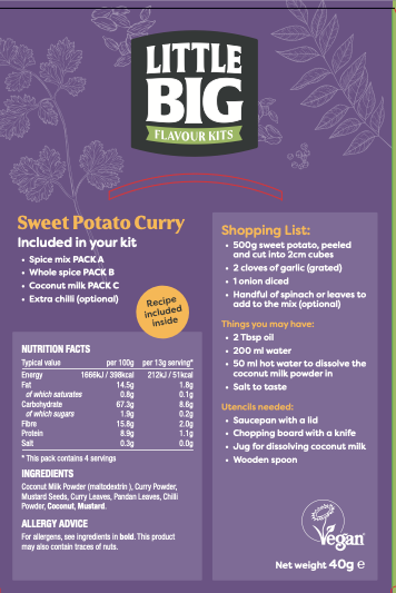 Sri Lankan Sweet Potato curry kit - IFE, International Food & Drink