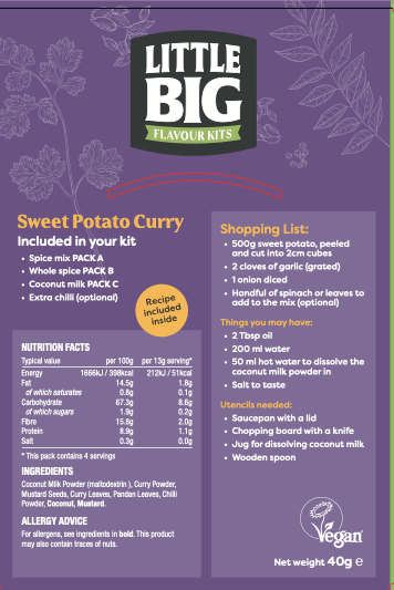 Sri Lankan Sweet Potato curry kit