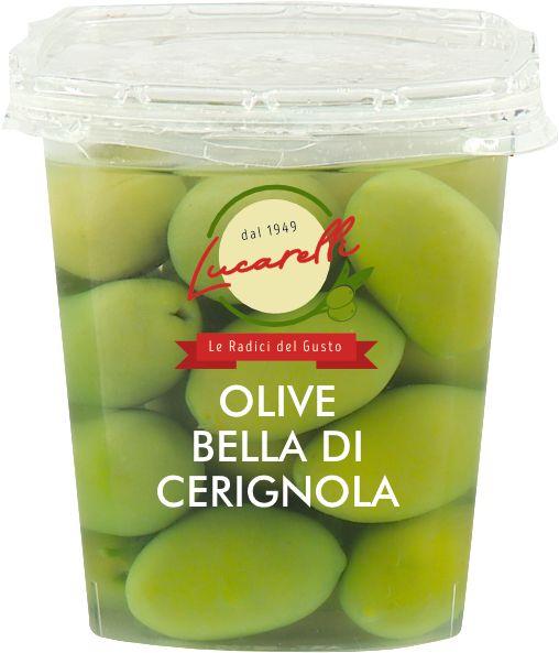 Bella di Cerignola Olives in brine - bucket 220g / bag 500g