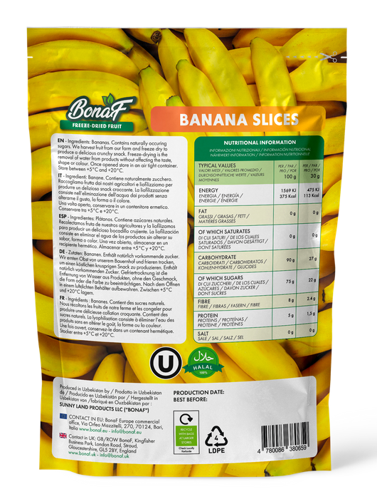 Bonaf Freeze Dried Banana Healthy Snacks (Fruit)