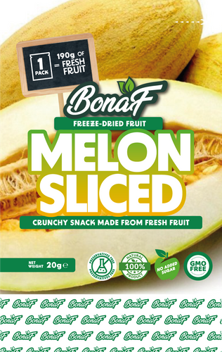 Bonaf Sliced Melon Freeze Dried Healthy Snacks (Fruit)