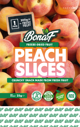 Bonaf Peach Slices Freeze Dried Healthy Snacks (Fruit)