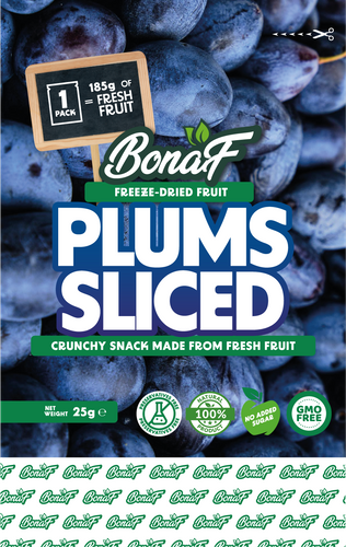 Bonaf Plums Sliced Freeze Dried Healthy Snacks (Fruit)