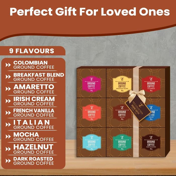 9 Flavoured Ground Coffee Gift Set
