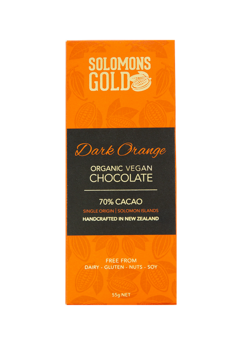 Dark Orange Vegan Chocolate 70%