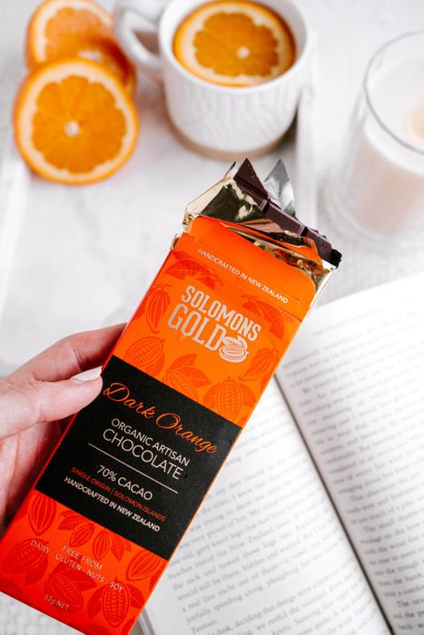 Dark Orange Vegan Chocolate 70%