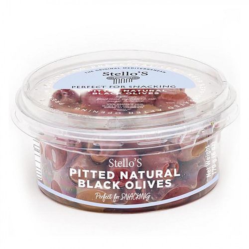 Stellos Pitted Black Olives