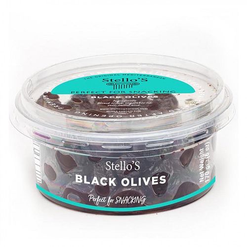 Stellos Whole Black Olives