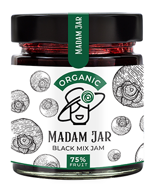 Organic Black Mix Jam -  Madam Jar - Flora