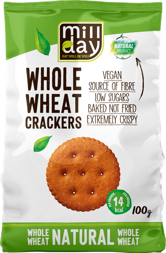 Whole Wheat Crackers Natural - Mill Day - Delicious