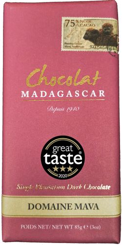 Chocolat Madagascar -  Fine Dark Chocolate 75% Single Plantation Domaine MAVA - Tree to Bar