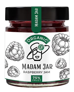 Raspberry Organic jam 75%