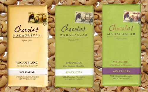 Chocolat Madagascar - Vegan BLANC & MILC,  Cashew chocolate - Dairy alternative - Tree to Chocolate
