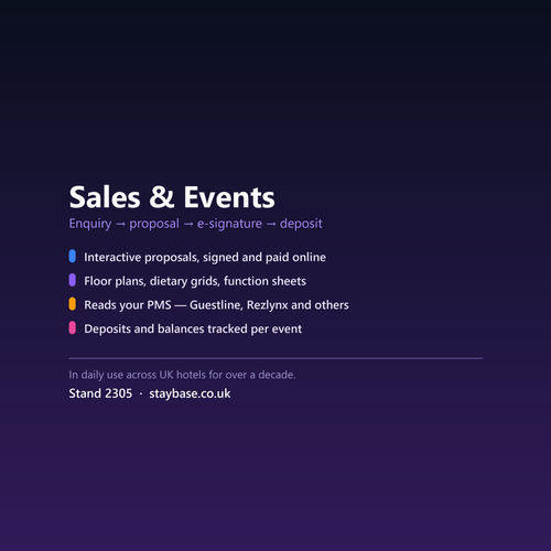 Staybase Sales & Events