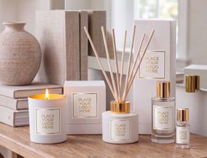 White Label Candles & Diffusers | White & Gold Home Fragrance