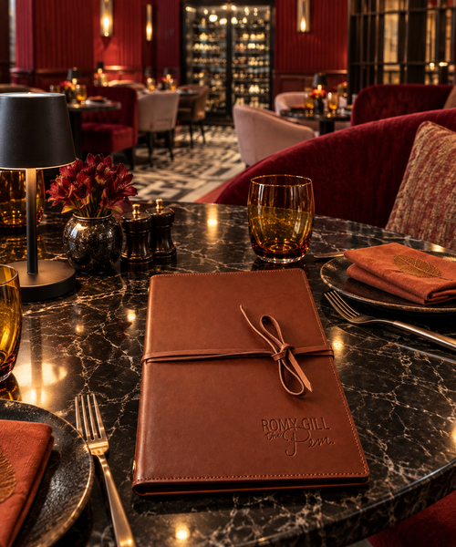 Bespoke Leather Menu Covers for Luxury Hospitality