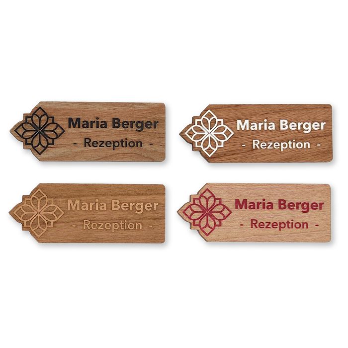 Individual Wooden Name Badges