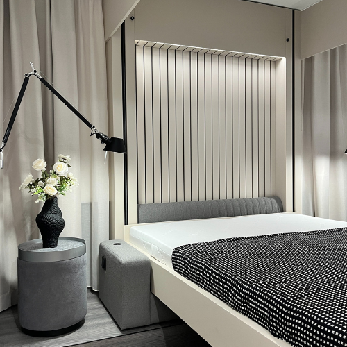 Höhenverstellbares Bett für maximale Flächeneffizienz