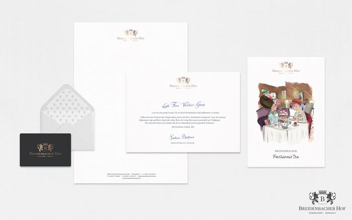 Corporate design & print collateral for Hotel Breidenbacher Hof Düsseldorf