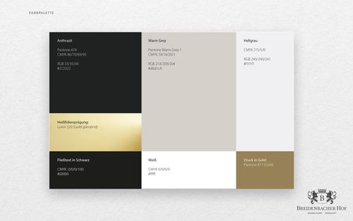 Corporate design & print collateral for Hotel Breidenbacher Hof Düsseldorf