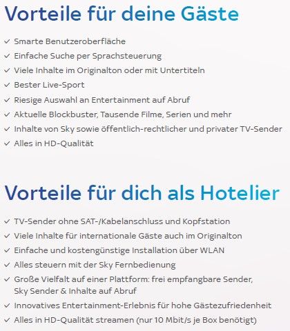 Sky Stream - das innovative Streaming-Produkt für die Hotellerie