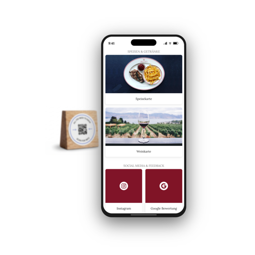 Digitale Speisekarten für Hotels, Bars, Restaurants und Cafés