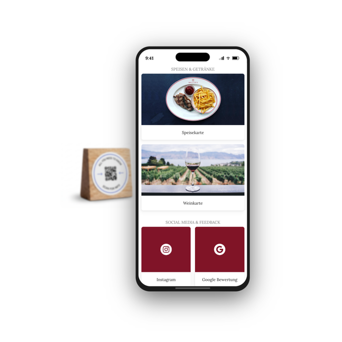 Digitale Speisekarten für Hotels, Bars, Restaurants und Cafés