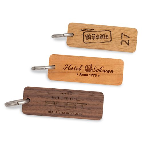 Holz-Schlüsselanhänger für Hotels & Ferienwohnungen