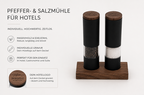 Exklusives Salz- & Pfeffermühlen-Set für Hotels