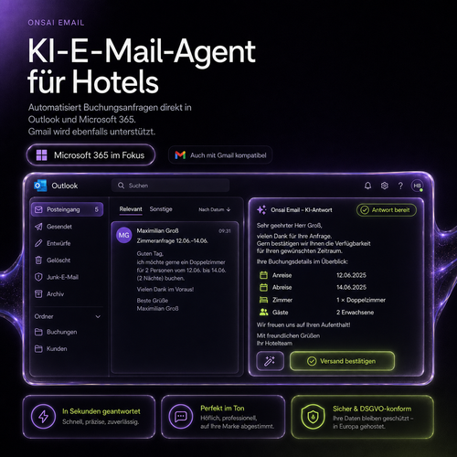 Onsai Email Agent – Der KI-E-Mail-Agent für Hotels